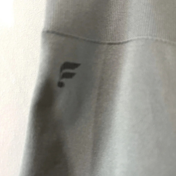 Fabletics Gray Leggings, Tiger Striped Print on the Bottom Size Large - Picture 4 of 5